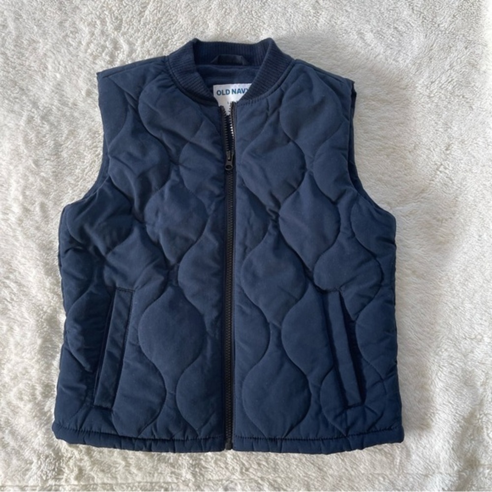 Old Navy Dark Blue Quilted Vest